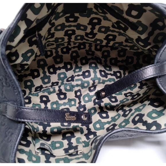 Gucci Black Guccissima Leather Abbey Hobo - Picture 9 of 10